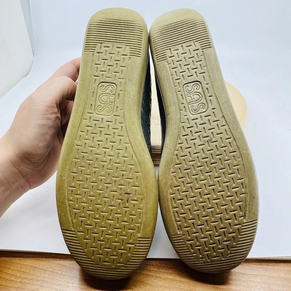 SAS Softie Loafers Shoes Womens 8.5 S Gray Leather Tassel Kiltie Comfort